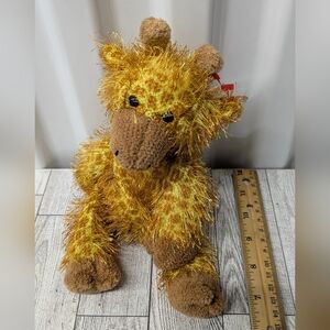 Ty Fluffy Giraffe Plush - Golden and Brown